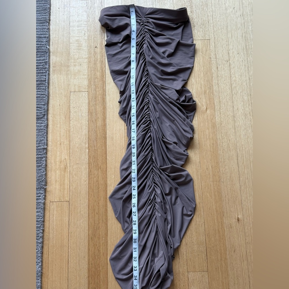 SHEIN Taupe Ruched Maxi Skirt | Size: XS or US 2 - Picture 7 of 7